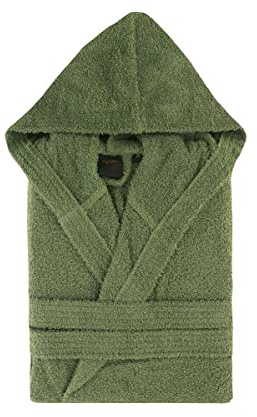 NH NOVOTEXTIL HOGAR Albornoz con capucha para adulto(unisex). Tejido 100% algodón (L, Hoja)