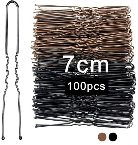 Kavya Horquillas Pelo Mujer, 100 Piezas Horquillas de Pelo Mujer chica Metal Horquillas para el Pelo en Forma de U Orquillas Peluquería
