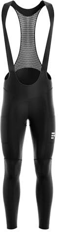 INBIKE Fahrrad Trägerhose Herren Lang Gepolstert Elastizität mit Taschen Winddicht Atmungsaktiv Schnell Trocknend Fahrradhose Radlerhose Schwarz
