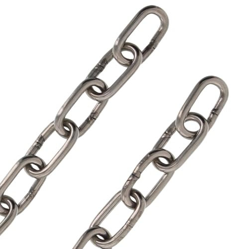 ToniTec Edelstahlkette 1m Gliederkette kurzgliedrig 3mm Stahlkette DIN 766