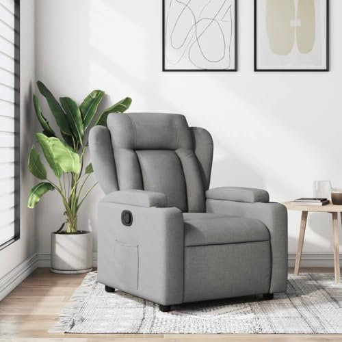 LAPOOH Relaxsessel Hellgrau Stoff, Relaxsessel, Fernsehsessel, Kinosessel, Gaming Couch - 372403