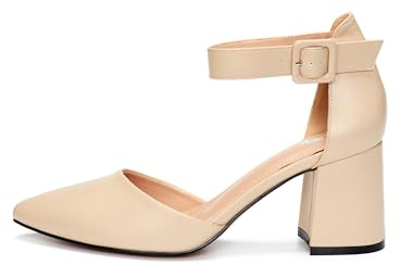 Rio Fiore H1877-A0142 Escarpins pour femme Noir/blanc/gris/bleu/beige/taupe/vert/fuchsia/violet/rouge Talon bloc de 7,5 cm Chaussures confortables avec lanières en daim souple/cuir synthétique