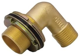 Waterline ½” Bronze Shower Arm Elbow - MPT/Sweat | Double Flange Attachment Fitting for Showerhead and Bathtub Faucet Spout | Bathroom Plumbing Installation Metal 90 Degree Joint Secure Bath Tub Mount