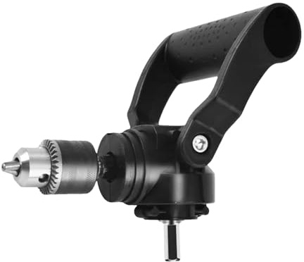 Monozoz Adattatore per trapano a 90 gradi, punta per trapano a 90 gradi con manico, adattatore ergonomico antiscivolo per mandrino – adattatore per trapano in metallo per miscelare e forare il