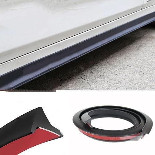 Auto Seitenschweller 6D Für E90 E39 E46 E91 F30 G20 E60 F11 F10 F07 G30 E53 Serie 1 2 4 6 3 5 7 Carbon Auto Tür Seitenschweller Streifen Lip Splitter Auto Seitenschürze(2.2m black)
