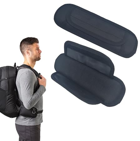 TUKEVA 2 Stück Schulterpolster rucksack Abnehmbarer Schultergurt | Gitarrengurte Ersatz-Schulterpolster Für Reisetasche,Laptop, Umhängetasche,Kameratasche,Gitarrentasche, Kuriertasche