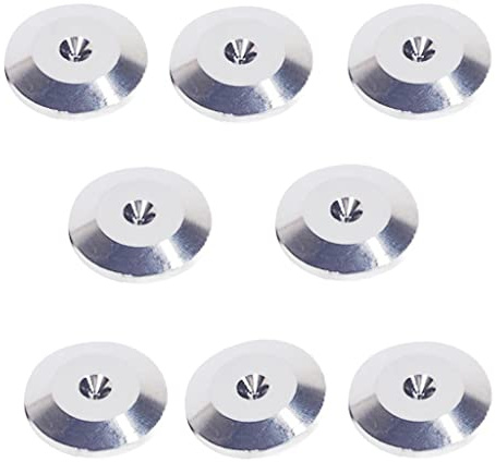 BaotyJie Set di 8 Sottobicchieri con Punte per Diffusori Acustici, Argento