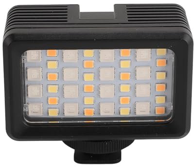 Unterwasser-LED-Videoleuchte, wasserdichte 40 M RGB-Kameraleuchte 2500 K–9000 K für Live-Streaming-Fotografie mit Action-Kameras, Camcordern und Stativen, Ideal für Taucher