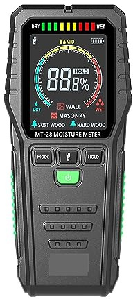 HPHPH Testeur Humidité, MT28 humidimètre inductif for Bois testeur électrique numérique Outil de Mesure Affichage LCD Onde ectromagnétique Bois hygromètre,Hygrometre(MT28C)