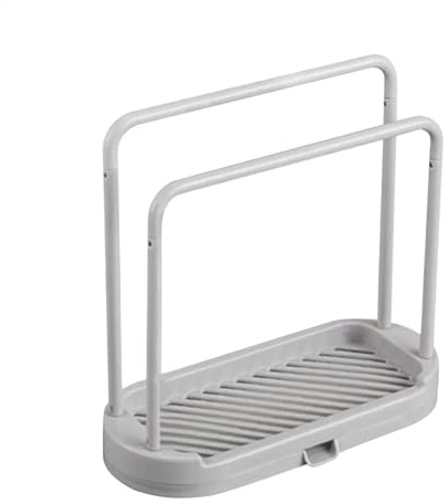 Soporte para paños de cocina - Soporte para paños de cocina de bajo costo, Soporte para paños de cocina esencial | Soporte de esponja desmontable para trapo con bandeja de drenaje, para fregadero de c