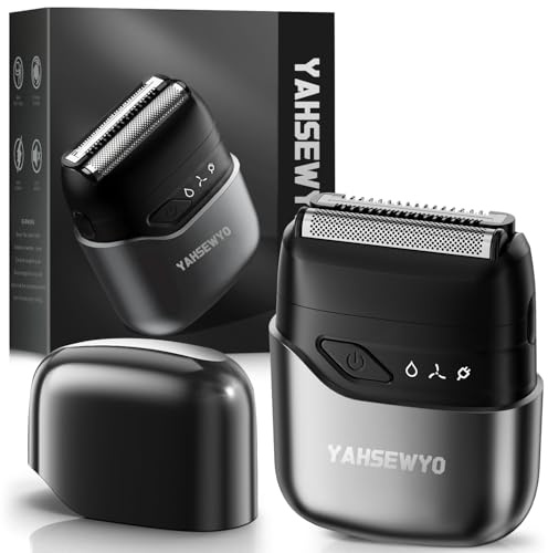 Foil Shaver,Electric Razor for Men,Mini Shavers for Men Waterproof,Mens Electric Shavers Cordless Rechargeable,Double Floating Blade for Close Shaving,Travel Razors Trimmer Wet & Dry 90min Runtime