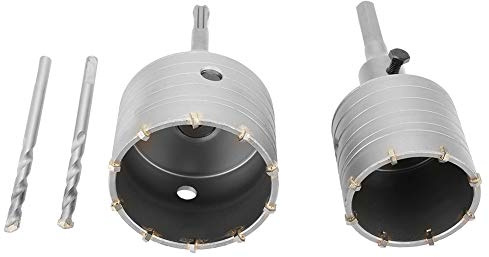 Spacnana Punta per a Tazza, Trapano per Foro a Muro SDS Plus in Acciaio Legato, Set di Carotatrici per Calcestruzzo da 65 Mm 80 Mm, profondità 54 per Utenti Che Perforano Muri di Pietra di Cemento