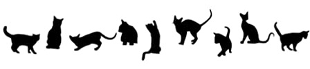 VORCOOL Katzen Wandtattoo Wandaufkleber Kunst Abziehbild Tapeten für Kinderzimmer Schlafzimmer Wohnzimmer 57 x 30 cm (schwarz)