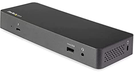 StarTech Thunderbolt 3 USB-C Dock, Dual DP 4K 60Hz, 60W PD, GbE, 10Gbps | 3x USB-A (1x 10Gbps, 2x 5Gbps) and 2x USB-C, two fast-charge ports, headset jack, driverless, dual 1080p, K-Slot