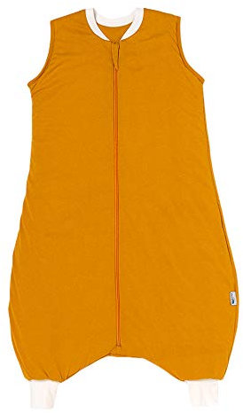 schlummersack Schlafsack mit Füßen ganzjährig 110 cm 2.5 Tog Safran | Kinder Schlafsack mit Beinen für eine Körpergröße 110-120cm | Ganzjahres Füßen 2.5 Tog