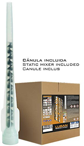 BricoLoco Adhesivo Taco químico poliéster sin estireno. Bricolaje doméstico o profesional. Múltiples aplicaciones y usos. Cánula incluida (12, 410 ml)
