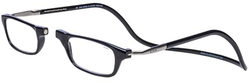 Clic Magnetic Reading Glasses for Men or Women, Computer Readers, Original Long (Black, 2.75 Magnification)