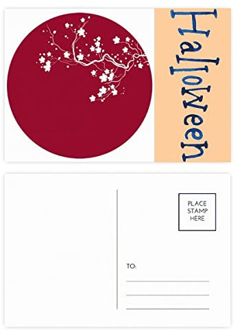 Runde Illustration Japanisches Halloween-Postkarten-Set Dankeskarte Postkarte Postkarte Postkarte Seite 20 Stück