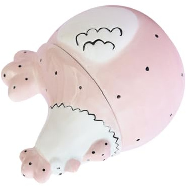 TOPBATHY Azucarero de cerámica de Pascua Hen Cookie Jar: 3 D Hen forma de galleta, tarro de Pascua, recipiente para mesa de Pascua, dulces, caja de joyas, pinzas para mantel
