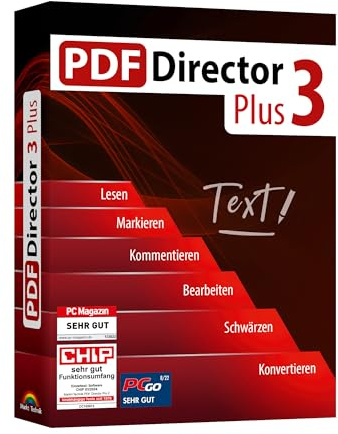 PDF Director 3 Plus - PDFs einfach bearbeiten, konvertieren, kommentieren, schwärzen, erzeugen - Formulare erstellen und ausfüllen für Windows 11, 10, 8.1, 7