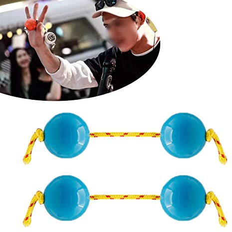 Aslatuas Rhythmic Ball, strumento Kashaka - ABS Kashaka Music Egg Shaker, 2 paia di musica Egg Shaker Double Gourd Percussion, African Shaker Rattle (Blue)