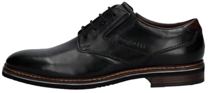bugatti Herren Businessschuhe, Männer Business Schnürer, Wechselfußbett,lace-up Shoes,Low-tie,schnürschuhe,Anzugschuhe,schwarz (1000),43 EU / 8.5 UK