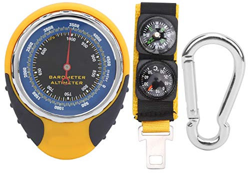 SYH&AQYE Altimètre avec Boussole, Baromètre et Thermomètre, Manomètre Barométrique 4 en 1, Jauge Multifonctionnelle pour la Randonnée en Plein Air, Le Camping, l'escalade