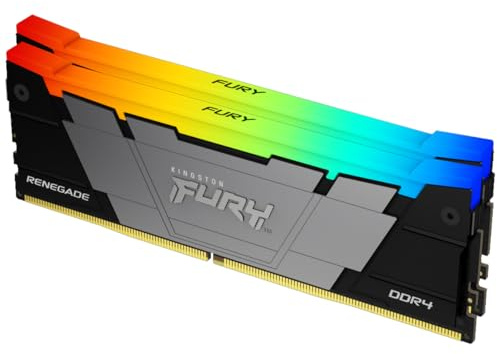Kingston FURY Renegade RGB 16GB 4600MT/s DDR4 CL19 DIMM (Kit da 2) Memoria Gaming per Computer - KF446C19RB2AK2/16