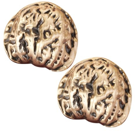 WOONEKY Balones de Ejercicio de Mano de Latón Dorado con Forma de Fruto para Mejorar la Fuerza de Agarre, Portátiles y Adecuadas para Escritorio o Mesa de Té