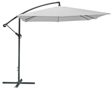 Ombrellone decentrato Quadrato Grigio Chiaro 250x250 cm