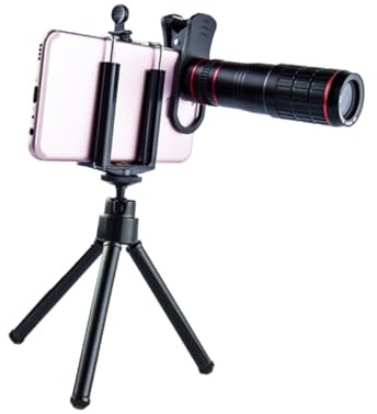 jojofuny Telephoto Lens Set for Phone Monocular Scope Clip Lens for Smartphone Compact Pocket Monocular Telescope for Outdoor Stargazing