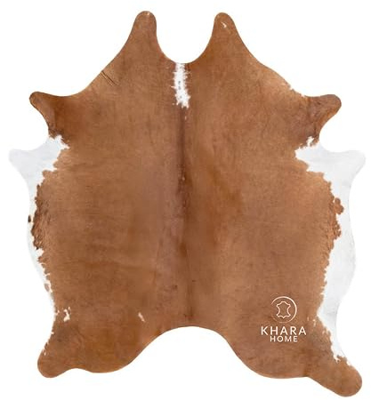Khara Home Tappeto in vera pelle bovina 100% di alta qualità (1,5 – 2,7 m) raccolto a mano in pelle naturale, accogliente, unico e resistente, prodotto dall'Argentina