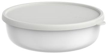 Mepal - Récipient pour micro-ondes Lumina - Boîte hermétique alimentaire avec couvercle pour frigo, congélateur, four vapeur, micro-ondes et lave-vaisselle - Bol de service - 2000 ml - White