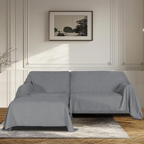BellaHills Sofa Überzug 2 Sitzer Ecksofa I Form Wasserdicht Sofaüberwurf Kratzschutz Sofa Katze Sofabezug Waschbar Chenille Sofaschoner Schutzdecke Couch Überzug