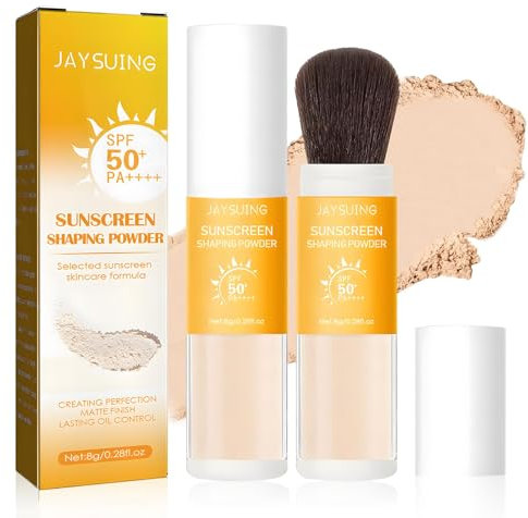 Mineral Sunscreen Setting Powder, polvere di fissazione solare minerale, SPF 50 PA++, protezione solare in polvere traslucida leggera (2PS)