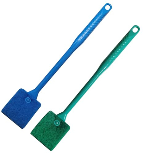 Kustimantu 2 Pièces Eponge Aquarium Nettoyage, 39 cm Éponge Aquarium avec Manche Long, Brosse de Nettoyage D'algues, Accessoires de la Vitre pour Aquarium