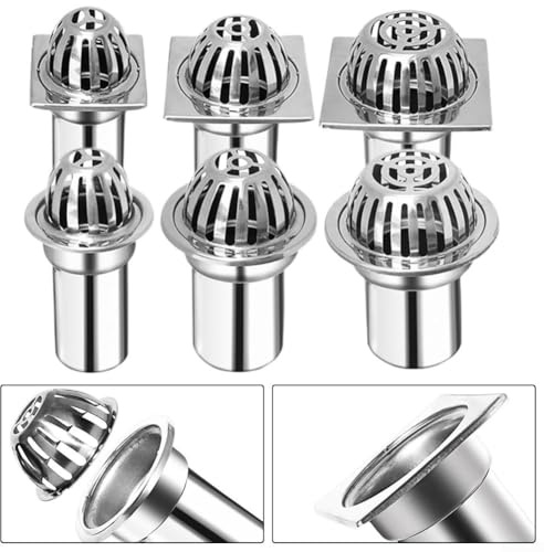 Tappo filtro in acciaio inox per grondaie, blocca foglie e ramoscelli dai pluviali (quadrato 12,7 cm)