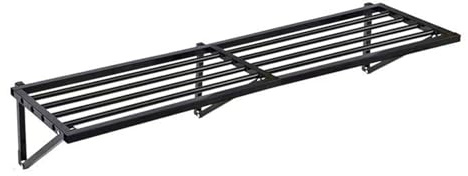 Estante de pared flotante de metal, estantes resistentes para almacenamiento de garaje, organizador de herramientas, ideal para tienda, cobertizo, almacén, cocina, organización de despensa