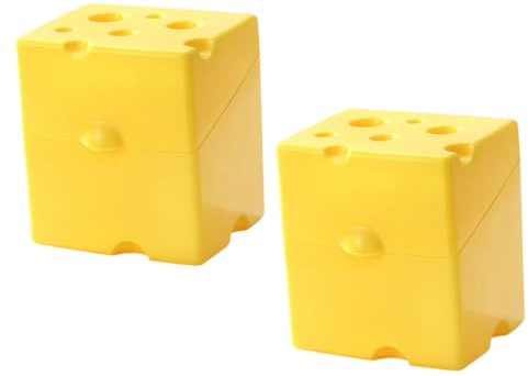 MOTHNUR 2 Stück-pack Käsedose aus Abs Luftdichter und Wiederverwendbarer Käsescheibenbehälter zur Aufbewahrung von Käse und Butter im Kühlschrank oder Restaurant