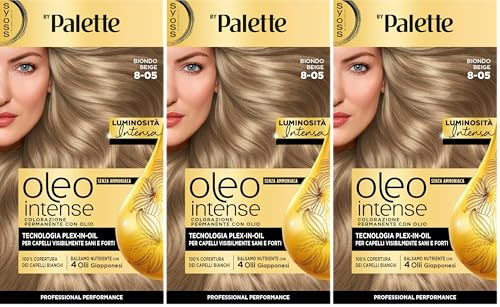 Syoss by Palette Oleo Intense, 8-05 Biondo Beige (Confezione da 3)