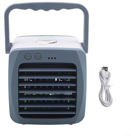 Besttoolifes Mini ventilador portátil USB con humidificador, ventilador de refrigeración personal para coche, oficina, hogar, dormitorio o campamento al aire libre, diseño de tanque de agua ABS blanco