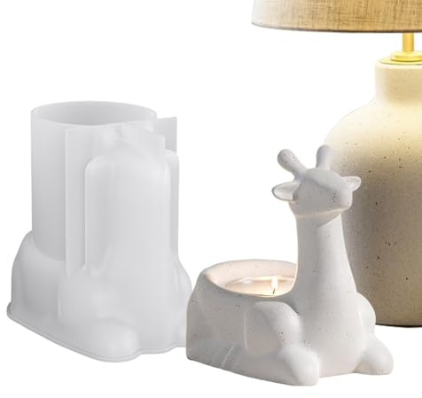 Stampo in resina per portacandela, in silicone a forma di cervo inginocchiato, facile da rilasciare, per gesso, argilla, sapone, cemento, decorazione per la casa, progetti fatti a mano