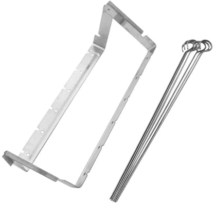 Milisten Barbacoa de Acero Inoxidable Parrilla Plegable para Camping para Barbacoas al Aire Incluye Parrilla para Brochetas para Eventos de Picnic y Familiares