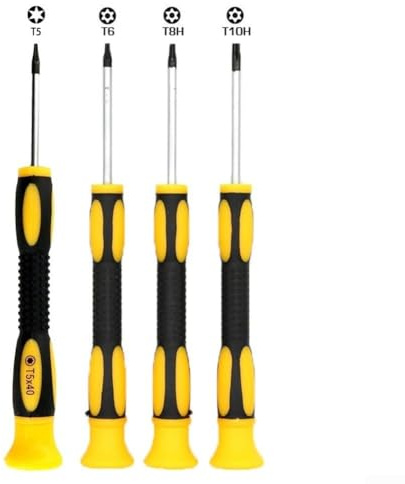 Set di cacciaviti Torx, 4 pezzi per T5 T6H T8H T10H strumento di riparazione esagonale per Xbox 360 per PS3, 4 console maniglia smontaggio gioco