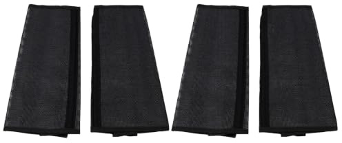 CHICIRIS Protector de Pata de Caballo de 4 Piezas, Botas Transpirables de Malla de PVC Tejidas para Protección contra Insectos de Verano (Black)