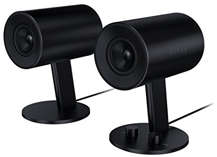 Razer Nommo: Custom Woven Fiberglass 3 Drivers - Rear-Facing Bass Ports - Bass Knob w/Automatic Gain Control - Full Range 2.0 PC Gaming Speakers