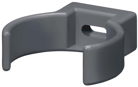 INEFA 25x Collier Descente PVC 75mm Anthracite Fixation Tuyaux Gouttière Made Germany