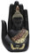 POHOVE Statue de Bouddha en palmier assis dans la main, statue de Bouddha dans la paume de la main,Figurines et statues de main de Bouddha,Figurines bouddhistes,Décoration d'intérieur