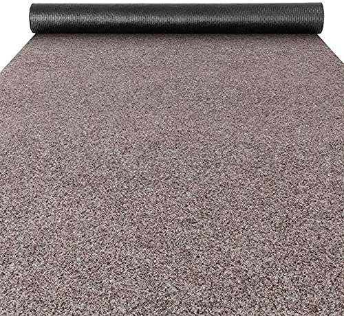 ANRO Fußmatte Schmutzfangmatte Teppich Läufer Sauberlaufmatte rutschfest Indoor Outdoor abwaschbar für Flur Eingang Poet Meterware Beige 120 x 100 cm (Rechteckig)