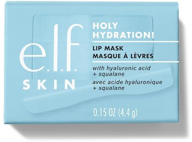 e.l.f. Skin Holy Hydration! Lip Mask, Hydrating Leave-on Mask For Soft & Smooth Lips, Enriched With Hyaluronic Acid, Powder Blue